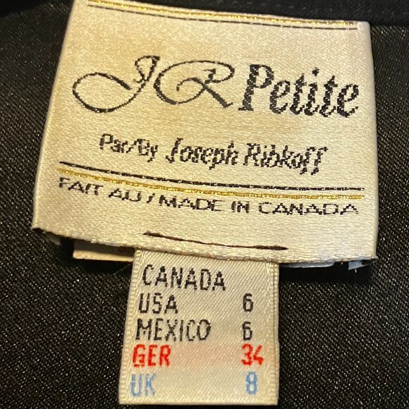 Classic Black Jacket with Sheer Sleeves and Skirt - Picture 7 of 7